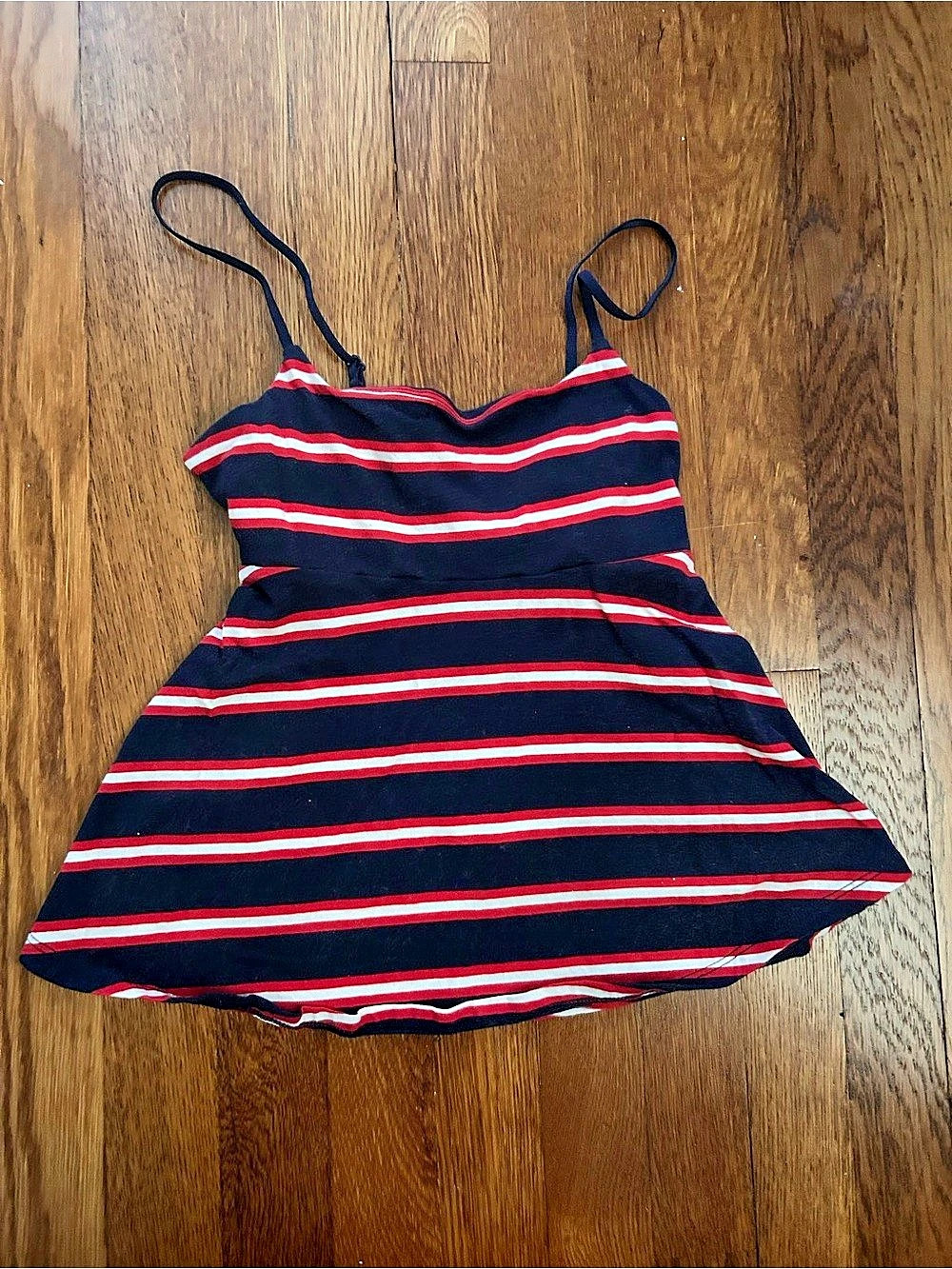 wild fable Striped One-Piece Swimsuit Blue & Red XS